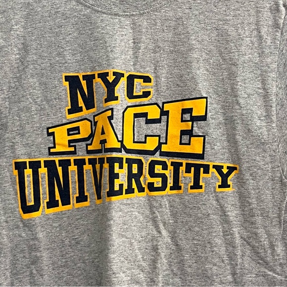 NYC Pace University Champion Gray T-Shirt size medium 90% cotton - Picture 2 of 4